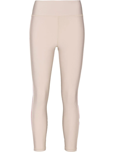 Shop The Upside Altha High-waisted Side-stripe Leggings In Neutrals