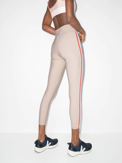 Shop The Upside Altha High-waisted Side-stripe Leggings In Neutrals