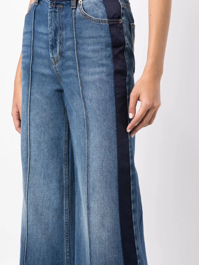 Shop Zimmermann Flared High-waisted Jeans In Blue