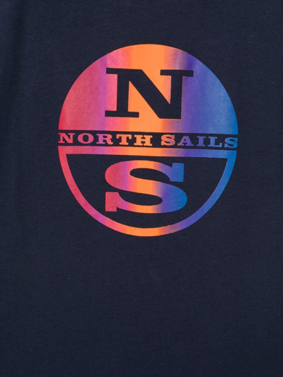 Shop North Sails Logo-print Short-sleeved T-shirt In Blue