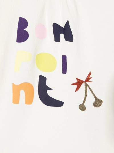 Shop Bonpoint Logo-print Cotton T-shirt In White