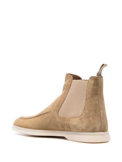 Scarosso Eugenio Suede Ankle Boots In Neutrals