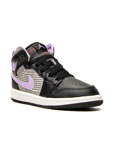 Shop Jordan Air  1 Mid "houndstooth" Sneakers In Black