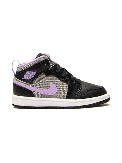 Jordan Air  1 Mid "houndstooth" Sneakers In Black