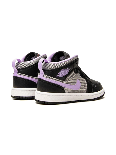Jordan Air  1 Mid "houndstooth" Sneakers In Black