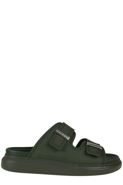 Shop Alexander Mcqueen Oversized Strapped Sandals In Green