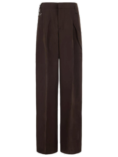 Shop Jacquemus Classic Straight Leg Pants In Brown