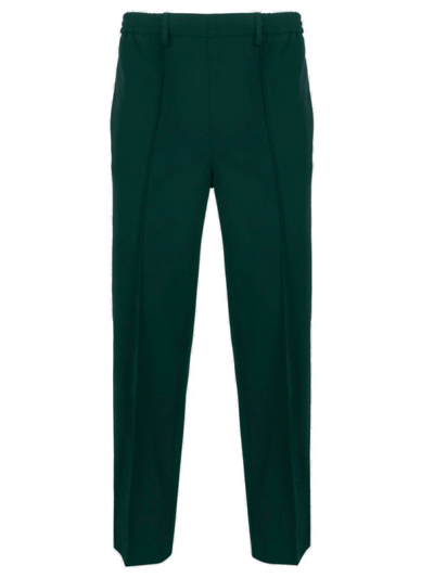Shop Ami Alexandre Mattiussi Ami Straight Leg Tailored High Waist Pants In Green
