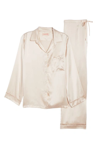 Shop Papinelle Silk Pajamas In Romance