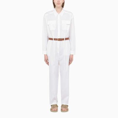 Shop Max Mara White Fosco Jumpsuit