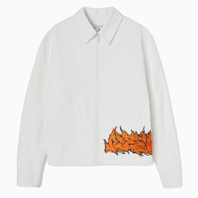 Shop Off-white White Neen Hrrington Denim Jacket