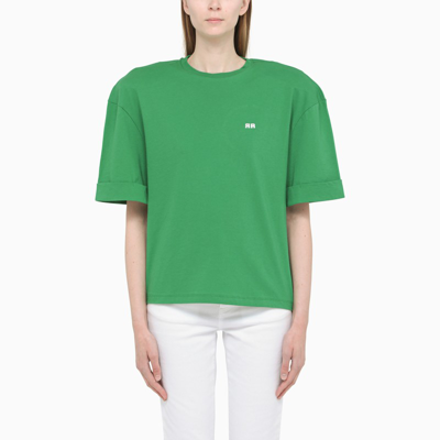 Shop Rotate Birger Christensen | Green Fausta Crewneck T-shirt