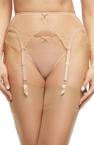 Shop Dita Von Teese Fiamma Suspender Belt In Sunglow