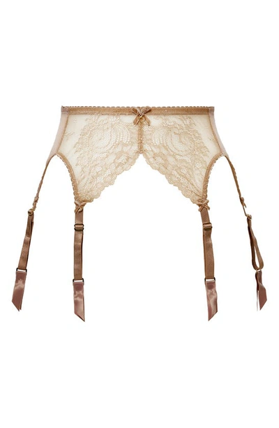 Shop Dita Von Teese Fiamma Suspender Belt In Sunglow