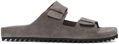Shop Officine Creative Taupe Suede Agora 2 Sandals In L224 Otter