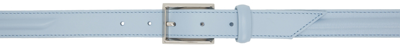 Shop Ami Alexandre Mattiussi Blue Padded Leather Belt In Sky Blue/450