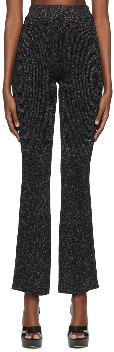 Gcds Black Viscose Lounge Pants In 02 Black