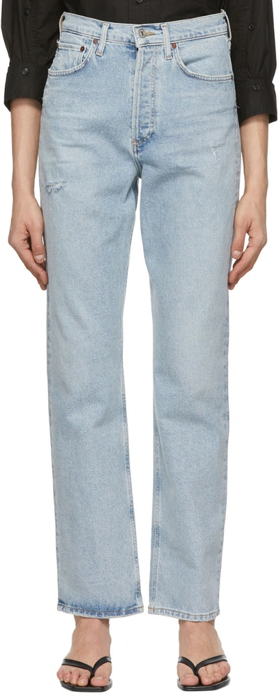 Shop Citizens Of Humanity Blue Eva Jeans In Enchanted