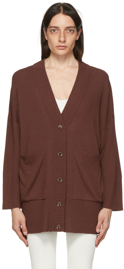 Shop Aeron Brown Jinotepe Cardigan In Dark Chocolate