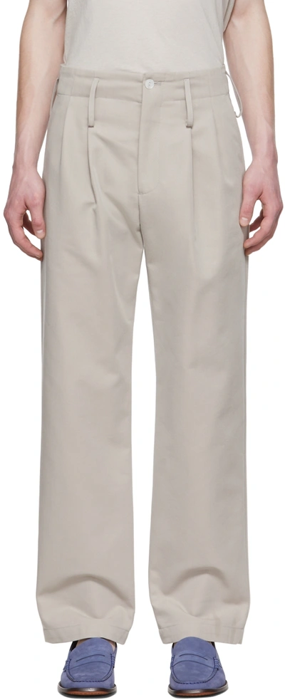 Shop Maryam Nassir Zadeh Ssense Exclusive Grey Cotton Trousers In 900 Atlas