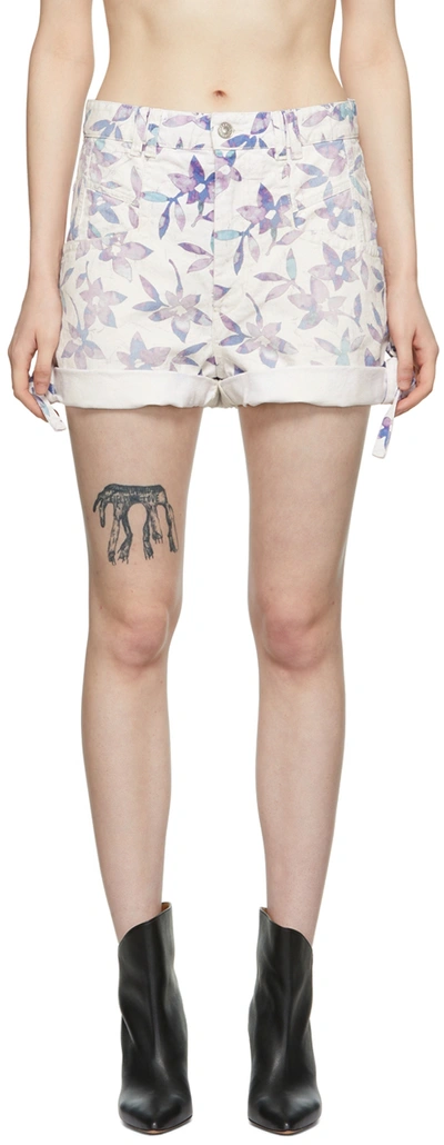 Shop Isabel Marant Off-white Naesqui Shorts In 23ec Ecru