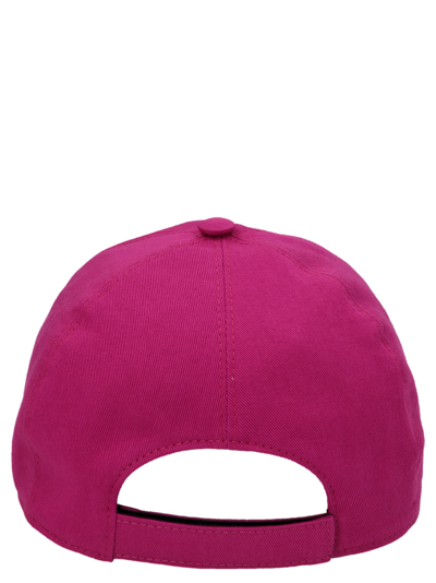 Shop Versace Cap In Purple