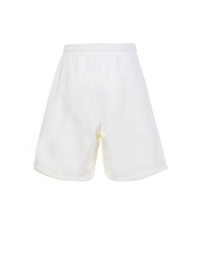 Shop Peuterey Bermuda With Drawstring At The Waist In Bianco