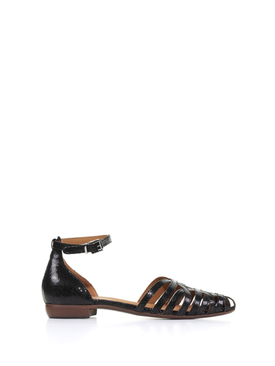 Shop Duccio Del Duca Sandal With Ankle Strap In Nero