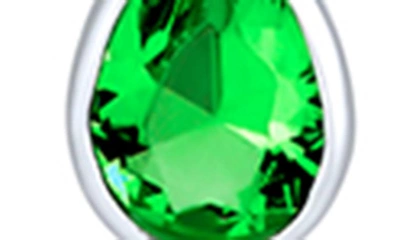 Shop Bling Jewelry Sterling Silver Celtic Knot Cz Teardrop Neckace In Green