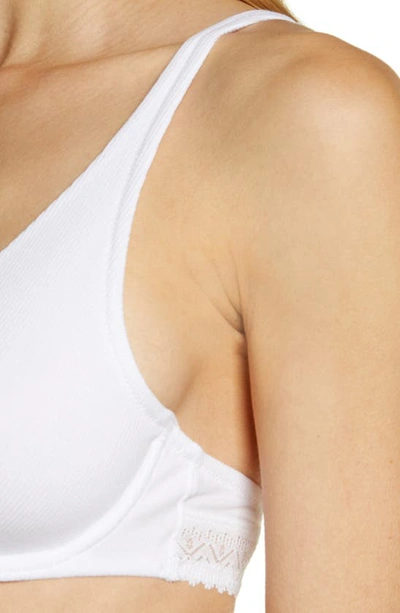 Simone Perele Eugenie Ribbed Plunge Bra In White