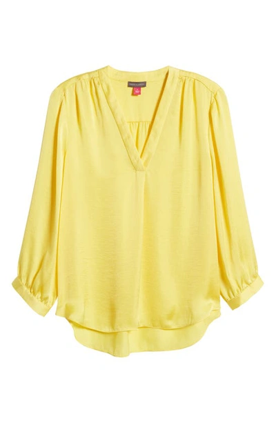Shop Vince Camuto Rumple Fabric Blouse In Sunburst Yellow