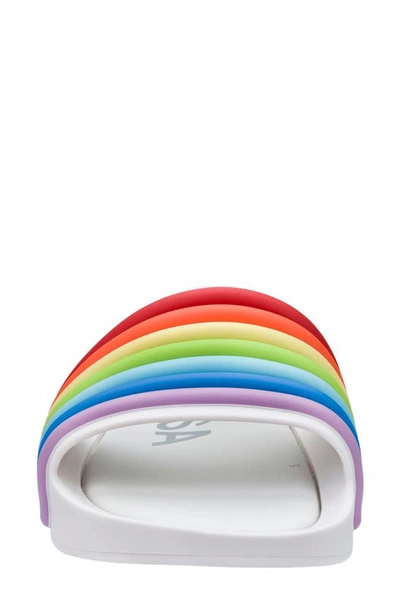 Shop Melissa Beach Slide Sandal In White Rainbow