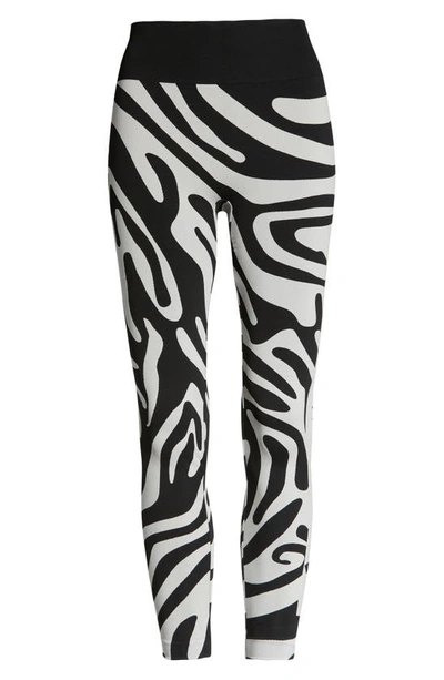 Shop Adidas By Stella Mccartney X Wolford Animal Print Leggings In Gretwo/ Black