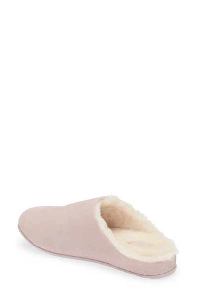 Shop Fitflop Chrissy Genuine Shearling Lined Mule In Soft Lilac