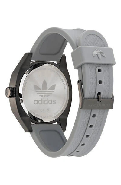 Shop Adidas Originals Edition Two Silicone Strap Watch, 42mm In Light Blue
