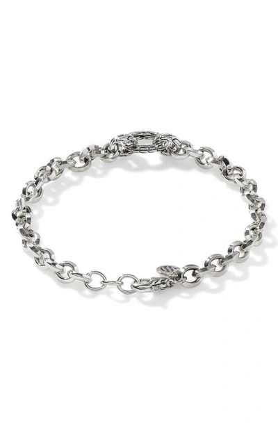 John Hardy Classic Chain Amulet Connector Chain Bracelet In Silver