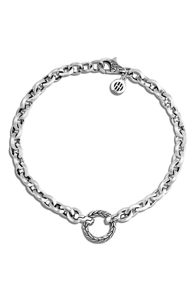 John Hardy Classic Chain Amulet Connector Chain Bracelet In Silver