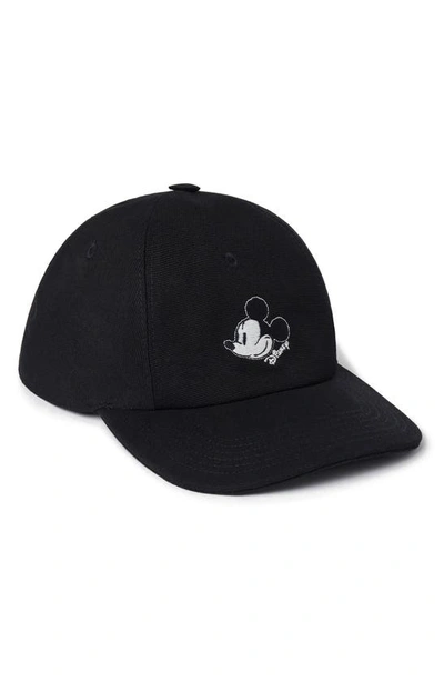 Shop Stella Mccartney X Disney Fantasia Mickey Logo Baseball Hat In 1019 - Ultra Black