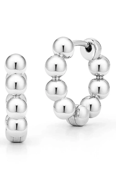 Shop Dana Rebecca Designs Poppy Rae Pebble Hoop Earrings In White Gold