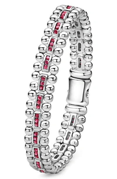 Lagos Caviar Spark Link Bracelet In Silver