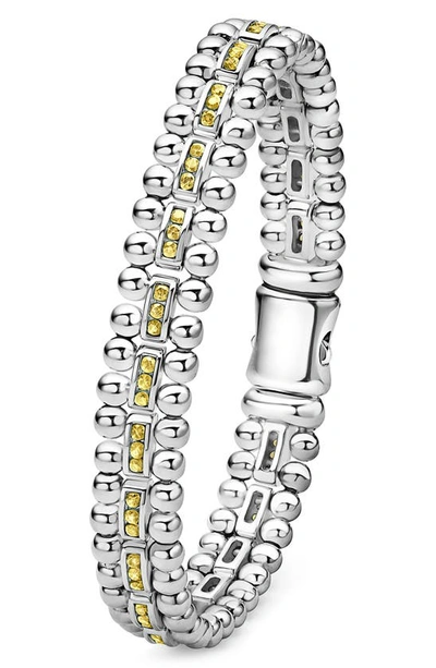 Lagos Caviar Spark Link Bracelet In Silver