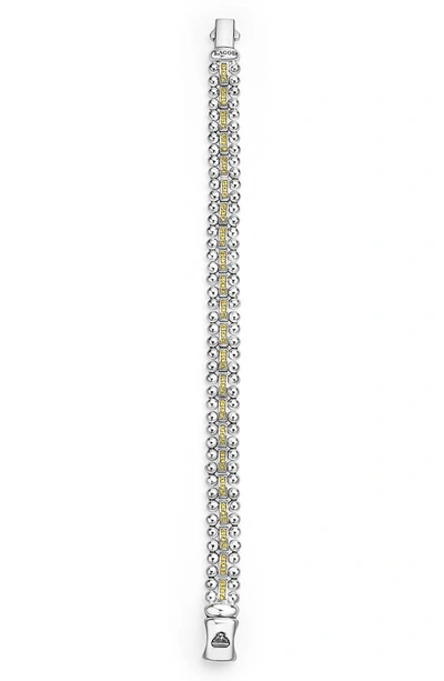 Lagos Caviar Spark Link Bracelet In Silver