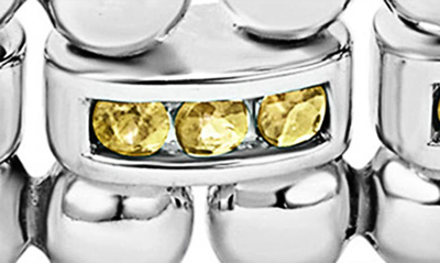 Lagos Caviar Spark Link Bracelet In Silver
