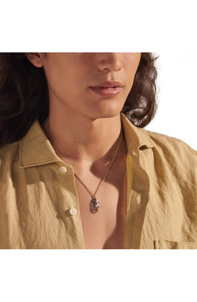 John Hardy Bamboo Woven Pendant Necklace In Silver