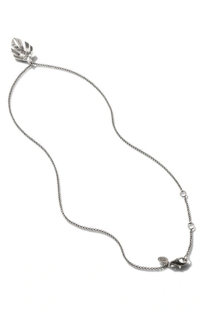 John Hardy Bamboo Woven Pendant Necklace In Silver