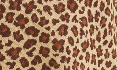 Shop Palm Angels Leopard Jacquard Track Pants In Beige