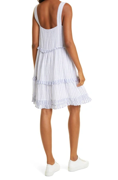 Shop Rails Sandy Tiered Sleeveless Dress In Blue Iris Stripe Mix