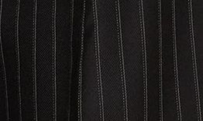 Shop Saint Laurent Pinstripe Crop Wool Pants In Noir Craie