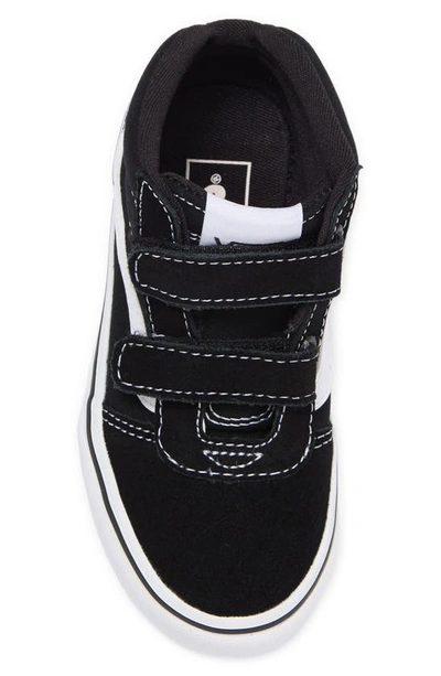Shop Vans Ward Mid Top Sneaker In Suede/ Canvas Black/ White