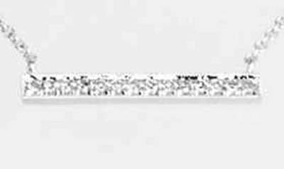 Dana Rebecca Designs 14k White Gold Sylvie Rose Medium Bar Necklace With Diamonds In White Gold